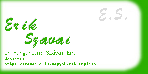 erik szavai business card